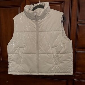 SO Puffer Vest - Cream/Light Gray